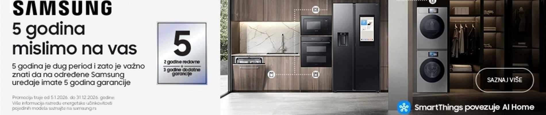 Samsung 5 godina produžene garancije za belu tehniku